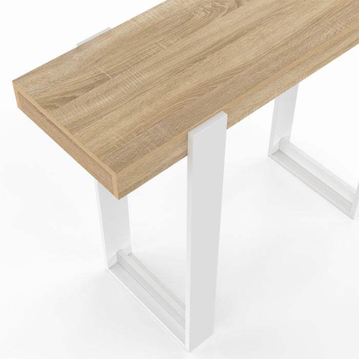 IDMarket - Consolle PHOENIX in legno e bianco