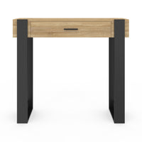 IDMarket - Consolle PHOENIX in legno e nero a 1 cassetto