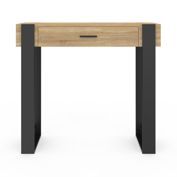 IDMarket - Consolle PHOENIX in legno e nero a 1 cassetto