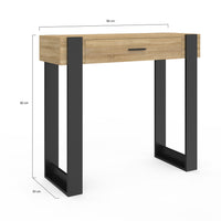 IDMarket - Consolle PHOENIX in legno e nero a 1 cassetto