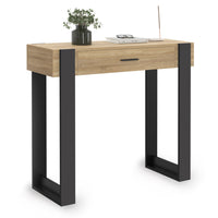 IDMarket - Consolle PHOENIX in legno e nero a 1 cassetto