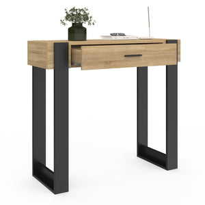 IDMarket - Consolle PHOENIX in legno e nero a 1 cassetto