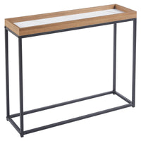 Consolle Ray 100x30x80cm Top Naturale+bianco Marmo