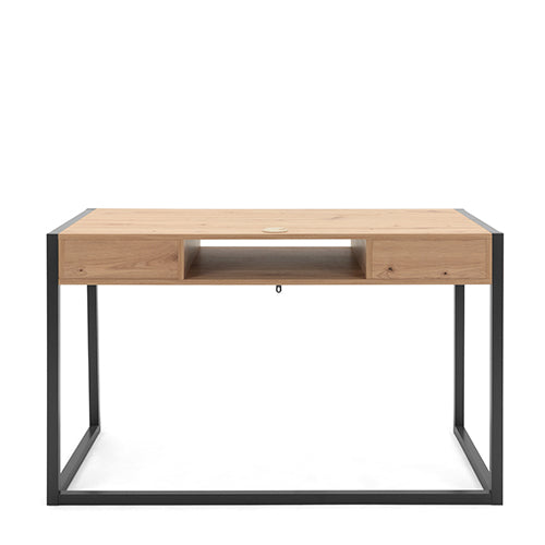 Scrivania industry 2 cassetti Rovere Nodato e Antracite, ZFRMADEV30