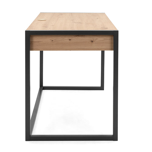 Scrivania industry 2 cassetti Rovere Nodato e Antracite, ZFRMADEV30