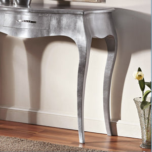 Consolle 1 cassett0 in vera foglia argento misure l.104 p.38 h.88 (1449) - Mobili 2G