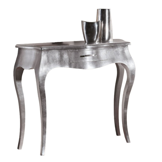 Consolle 1 cassett0 in vera foglia argento misure l.104 p.38 h.88 (1449) - Mobili 2G