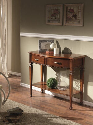 Consolle in legno sagomata finitura bassano misura l.93 p.42 h.78