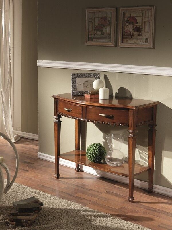 Consolle in legno sagomata finitura bassano misura l.93 p.42 h.78