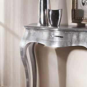 Consolle 1 cassett0 in vera foglia argento misure l.104 p.38 h.88 (1449) - Mobili 2G