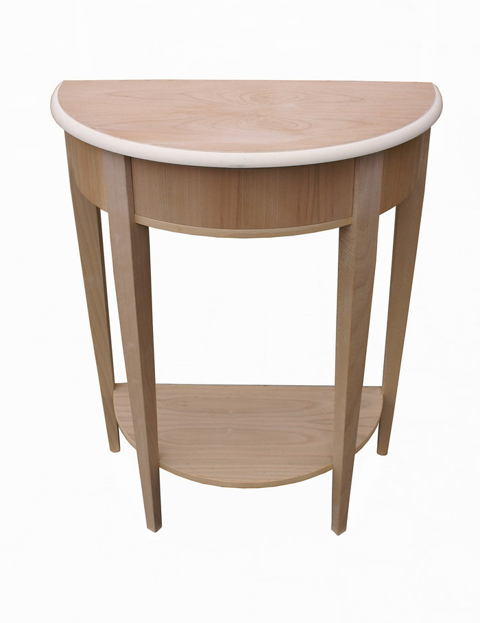 Consolle in legno 1 cassetto tinta noce con intarsio l.62 p.32 h.77 (3117) - Mobili 2G