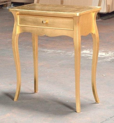 Consolle in legno foglia oro misura l.62 p.31 h.70