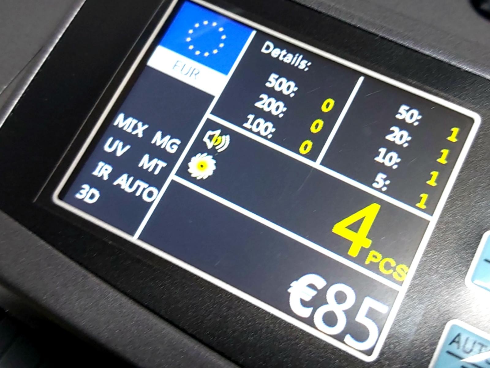 CONTA BANCONOTE MISTE VERIFICA SOLDI FALSI RILEVA VALORIZZATORE AGGIORNABILE CON USB - ZENCOCCO