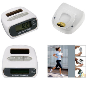 Trade Shop - Contapassi Digitale Pedometro Energia Solare Misura Distanza Calorie Orologio -