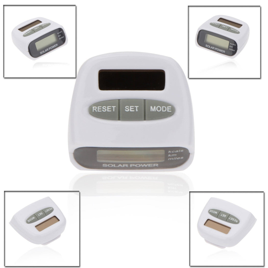 Trade Shop - Contapassi Digitale Pedometro Energia Solare Misura Distanza Calorie Orologio -