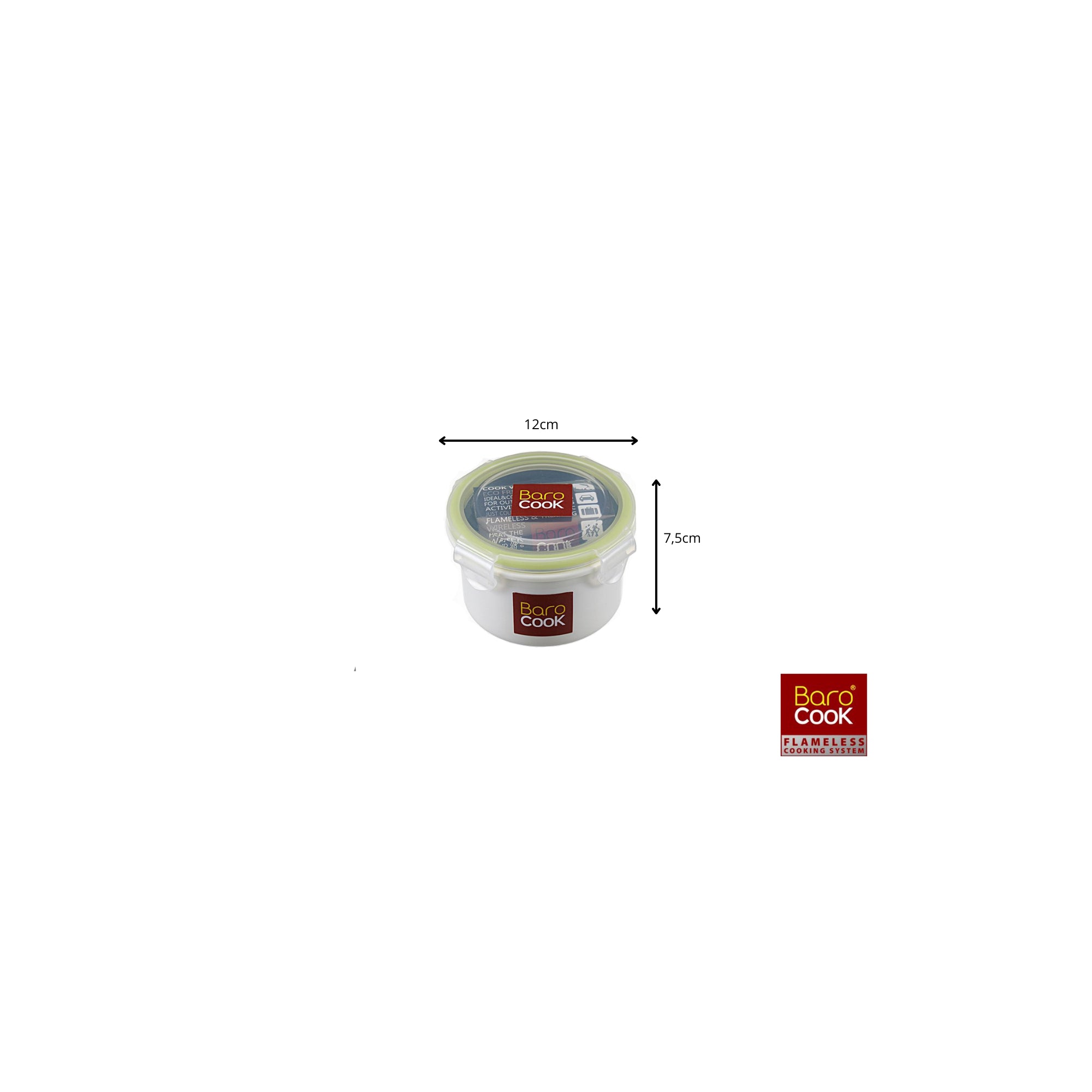 Contenitore per pasti rotondo autoriscaldante - Barocook - Capacità: 270 ml