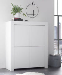 Madia alta 4 ante laccata bianco opaco, ZLCFIMDA4A