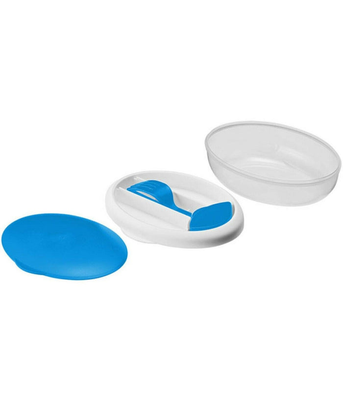 Contenitore Cibo Porta Pranzo Posate Forchetta Pieghevole Contorni Ovale Lavoro         