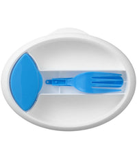 Contenitore Cibo Porta Pranzo Posate Forchetta Pieghevole Contorni Ovale Lavoro         