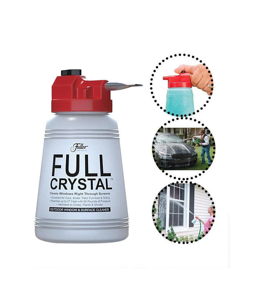 Contenitore Detergente Pulizia Vetri Auto Pompa Pulisci Finestre Fuller Crystal         