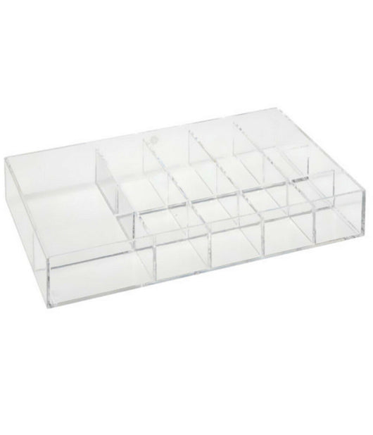 Contenitore Organizer Portatrucco In Plastica 14 Scomparti Porta Trucchi Make Up         