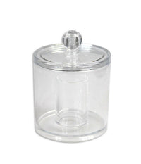 Contenitore Rotondo Cotton Fioc Ovatta Make Up 2 Scomparti Organizer Bagno 10238         