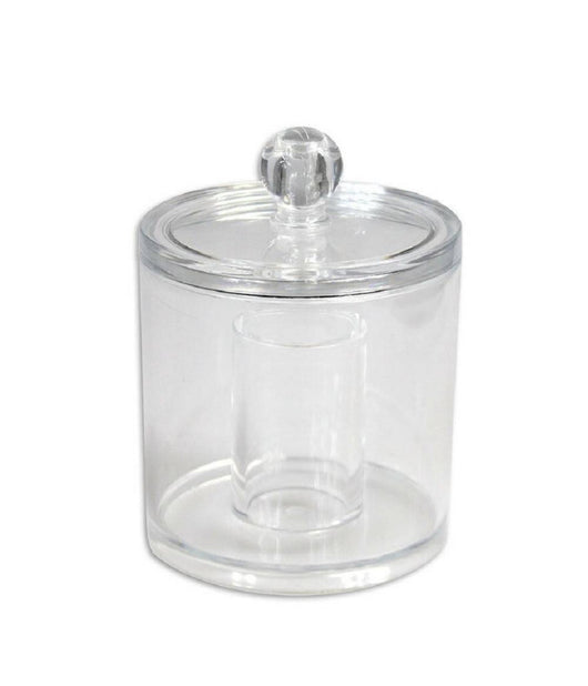 Contenitore Rotondo Cotton Fioc Ovatta Make Up 2 Scomparti Organizer Bagno 10238         