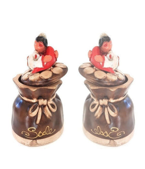 Contenitore Sale Elemento Decorativo Casa Pulcinella Portafortuna Terracotta         