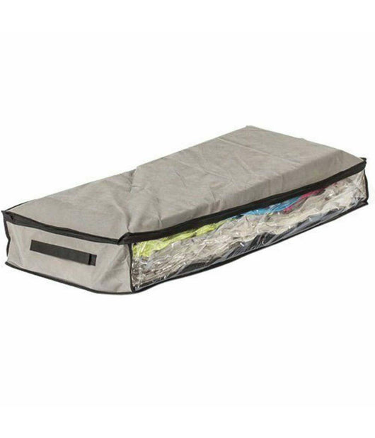 Contenitore Salvaspazio Sottoletto Tessuto Cambi Stagione Coperte Vestiti 80x45cm         