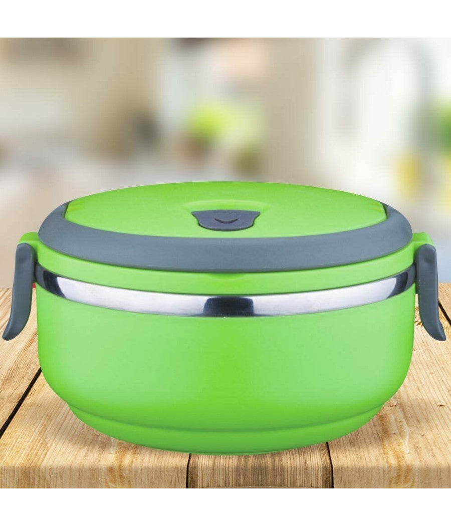 Contenitore Termico Porta Pranzo Alimenti Plastica Acciaio Inox Thermos 600 Ml         