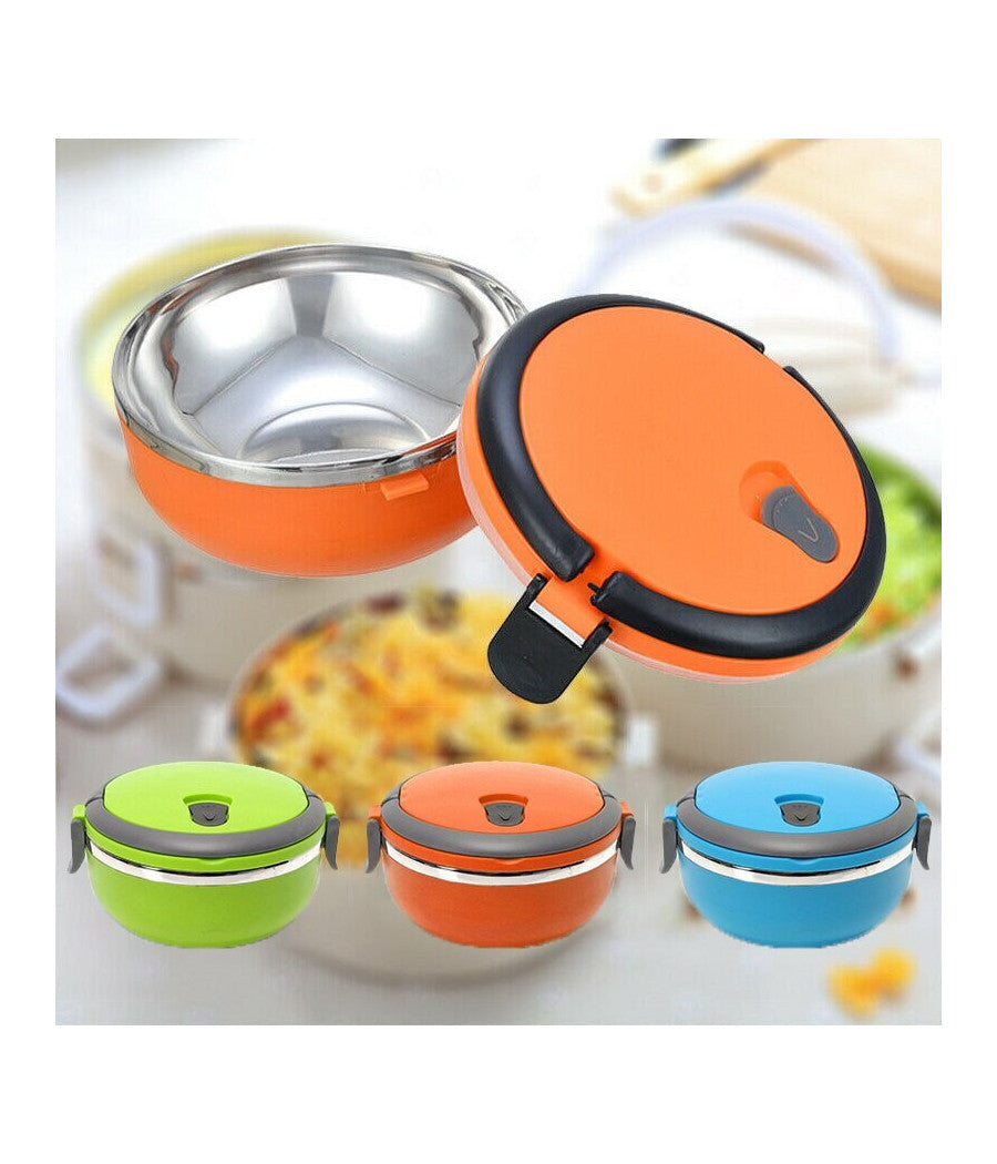 Contenitore Termico Porta Pranzo Alimenti Plastica Acciaio Inox Thermos 600 Ml         