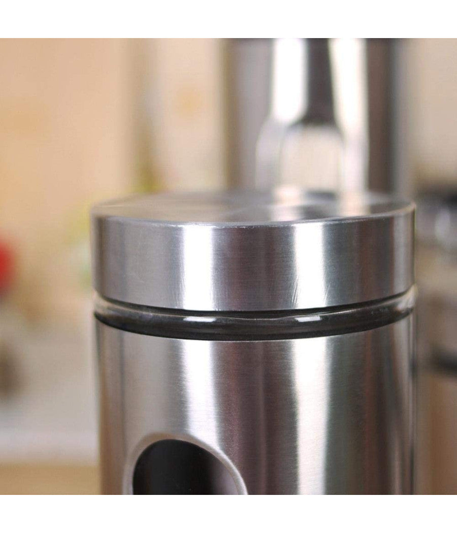 Contenitori Per Alimenti In Acciaio Per Tè Spezie Caffè Biscotti Zucchero 30.5cm         