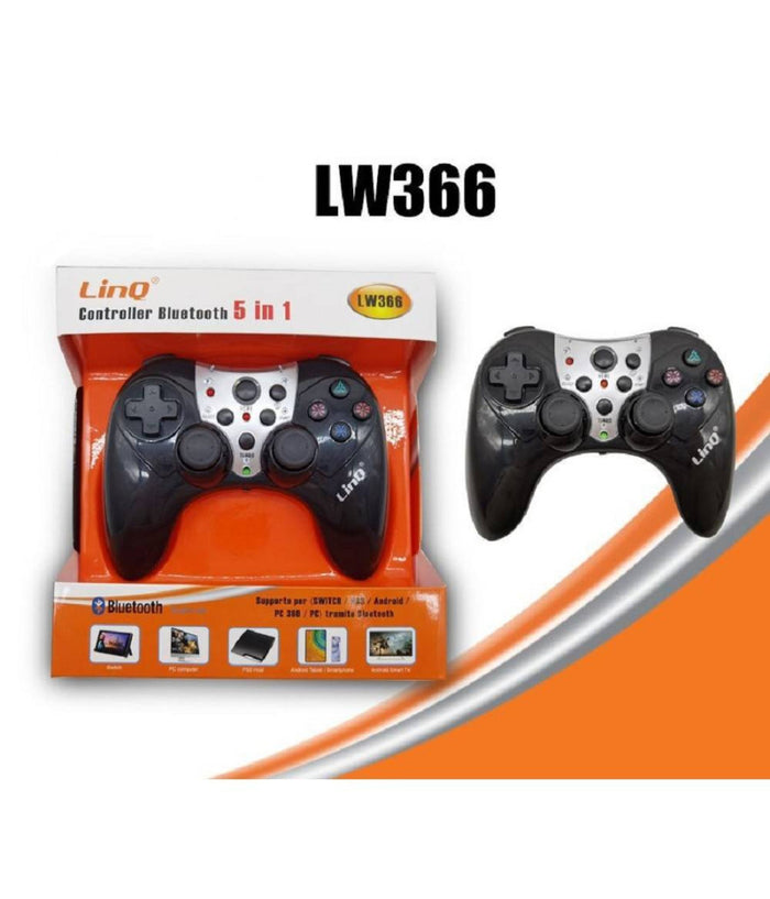 Controller Gamepad Bluetooth 5 In 1 Joypad Per Ps3 Xbox 360 Switch Android Lw366         