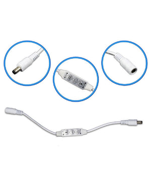 Controller Strisce Led Dimmerabile Con Connettore Jack 5mm Maschio A Femmina  Bianco       