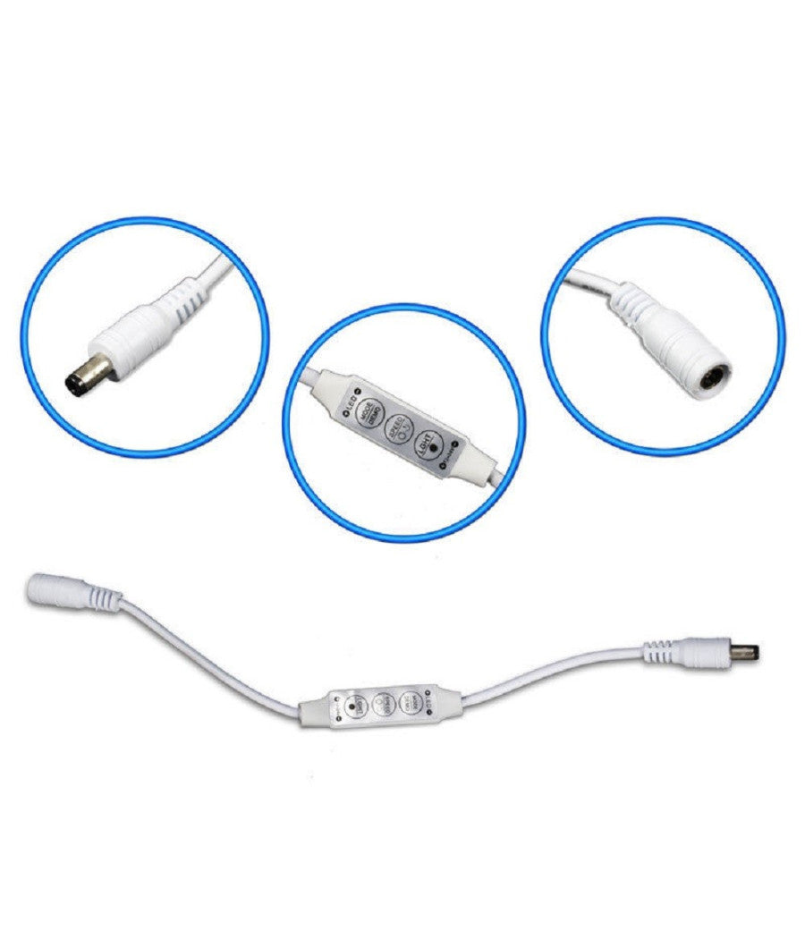 Controller Strisce Led Dimmerabile Con Connettore Jack 5mm Maschio A Femmina         