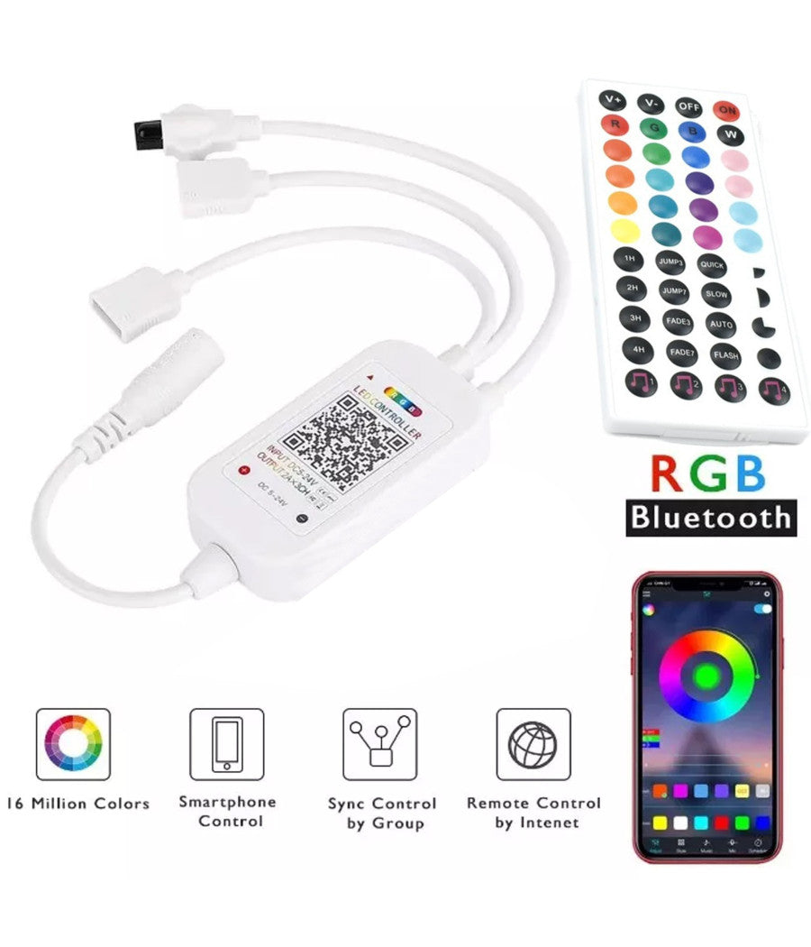 Controller Wi-fi Wireless Con Telecomando Per Striscia Led Rgb 12v 6a Q-dl50         