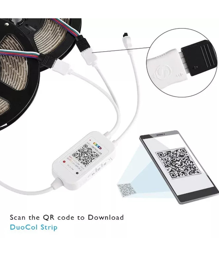 Controller Wi-fi Wireless Con Telecomando Per Striscia Led Rgb 12v 6a Q-dl50         