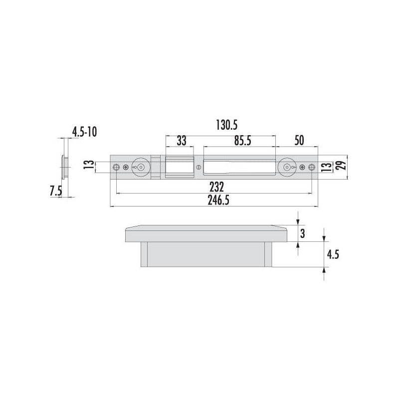 Contropiastra Serrature 06463-74-0 Cisa