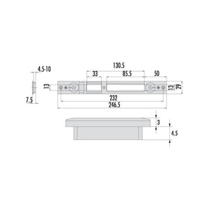 Contropiastra Serrature 06463-74-0 Cisa