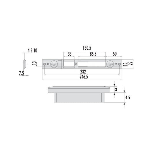 Contropiastra Serrature 06463-74-0 Cisa