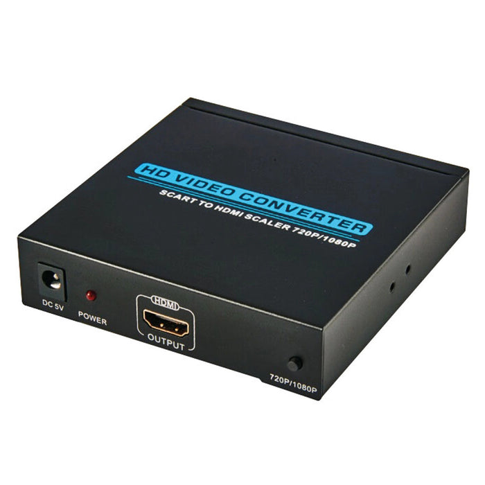 Trade Shop - Convertitore Adattatore Da Presa Scart Femmina A Hdmi Femmina Per Audio E Video         