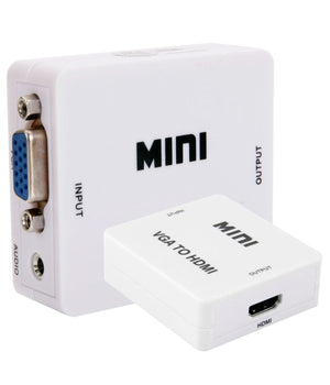 Convertitore Adattatore Mini Vga A Hdmi Full Hd Video 1080p Audio Per Pc Laptop         