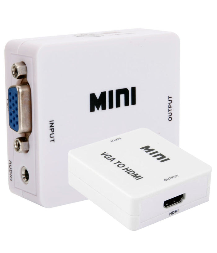 Convertitore Adattatore Mini Vga A Hdmi Full Hd Video 1080p Audio Per Pc Laptop         