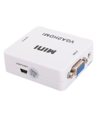 Convertitore Adattatore Mini Vga A Hdmi Full Hd Video 1080p Audio Per Pc Laptop         