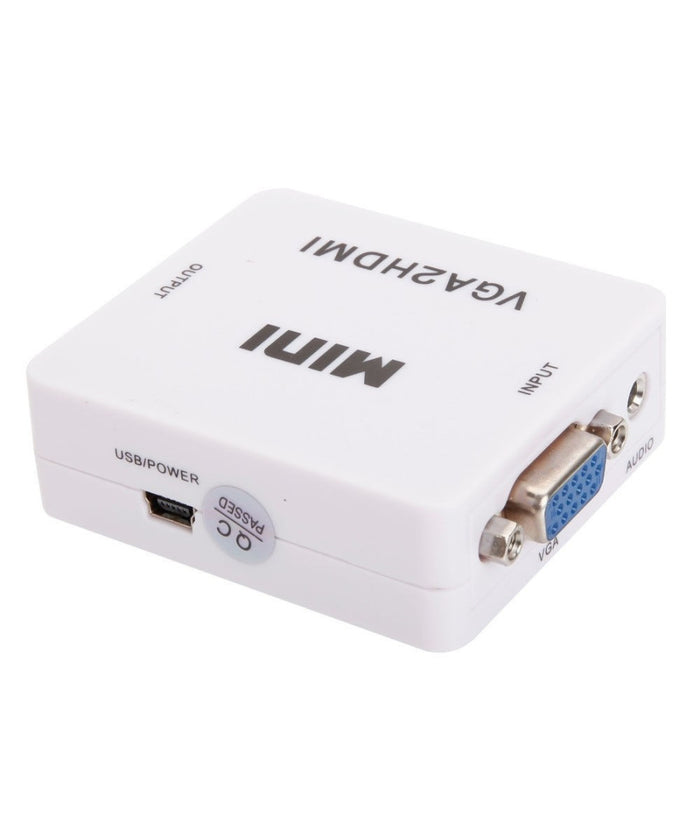 Convertitore Adattatore Mini Vga A Hdmi Full Hd Video 1080p Audio Per Pc Laptop         