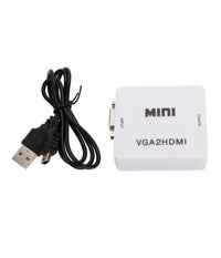 Convertitore Adattatore Mini Vga A Hdmi Full Hd Video 1080p Audio Per Pc Laptop         