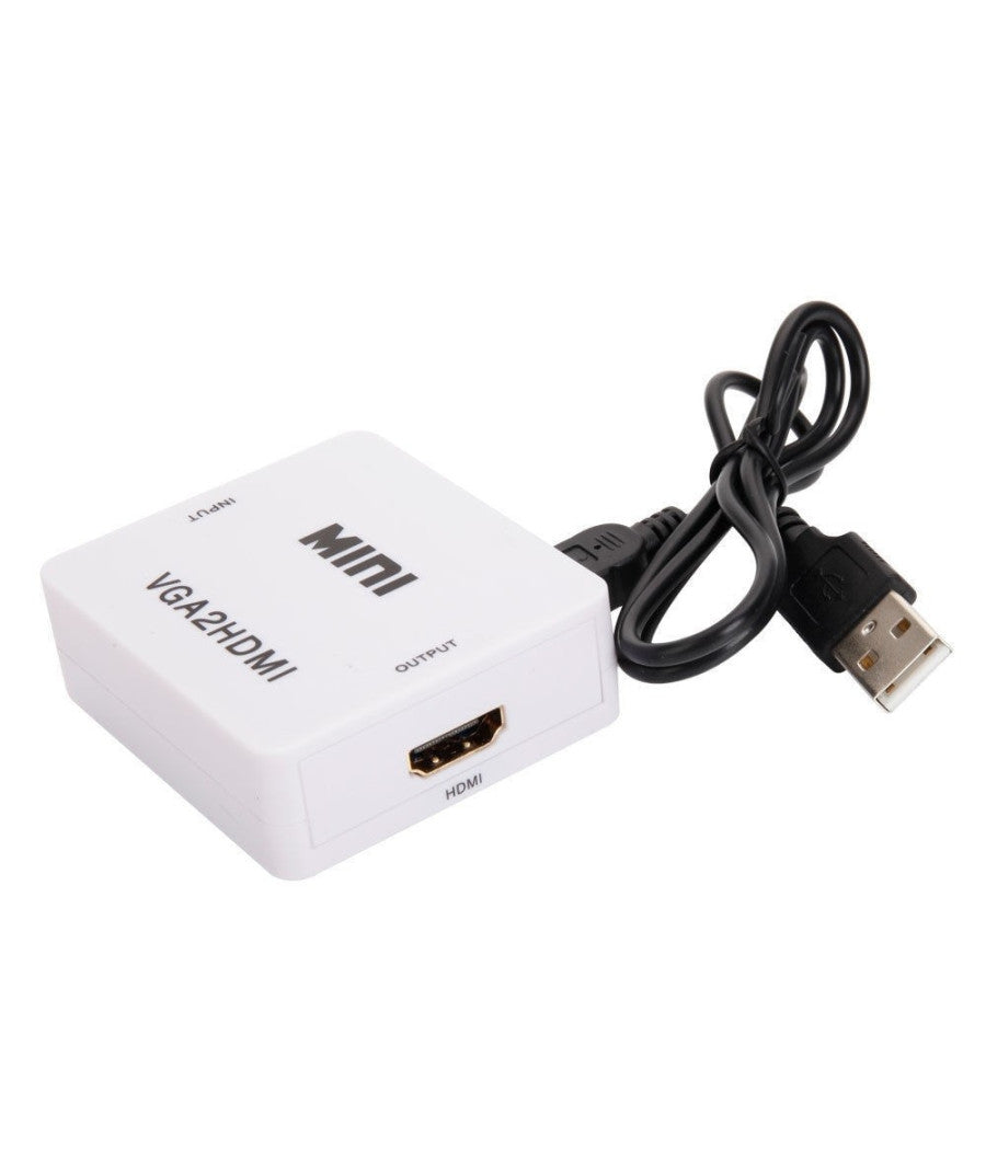 Convertitore Adattatore Mini Vga A Hdmi Full Hd Video 1080p Audio Per Pc Laptop         