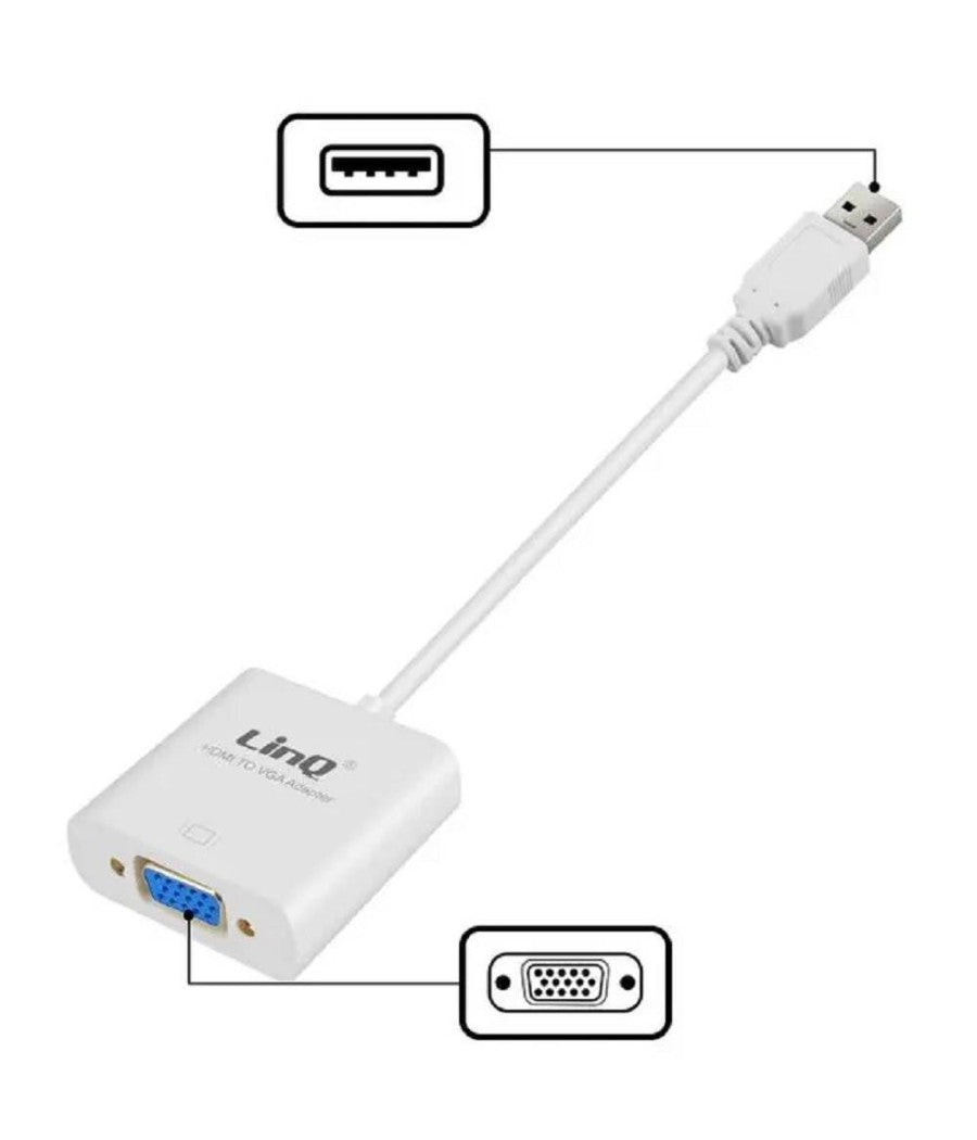 Convertitore Adattatore Video Da Usb 3.0 Maschio A Vga Femmina 1080p U3-vga263         