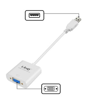 Convertitore Adattatore Video Da Usb 3.0 Maschio A Vga Femmina 1080p U3-vga263         