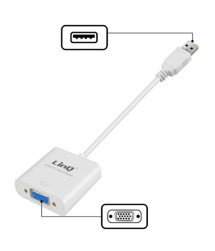 Convertitore Adattatore Video Da Usb 3.0 Maschio A Vga Femmina 1080p U3-vga263         